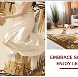 Ultra Soft Area Rug, Non Slip, Stain Resistant, Washable Area Rugs for Living Room, Bedroom, Washable Indoor Outdoor Runner(Beige)