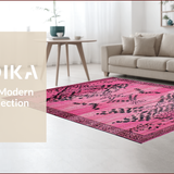 Ultra Soft Area Rug, Non Slip, Stain Resistant, Washable Area Rugs for Living Room, Bedroom, Chic Modern Abstract Aesthetic(Pink)