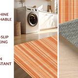Ultra Soft Area Rug, Non Slip, Stain Resistant, Washable Area Rugs for Living Room, Bedroom, Warm Fall-Inspired Pattern Design(Orange)