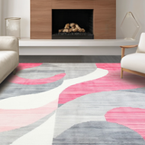 Chic Light Pink Abstract Swirls(Pink)