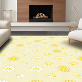 Ultra Soft Area Rug, Non Slip, Stain Resistant, Washable Area Rugs for Living Room, Bedroom, Whimsical Garden Inspired Decor(Beige)