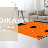 Ultra Soft Area Rug, Non Slip, Stain Resistant, Washable Area Rugs for Living Room, Bedroom, Dynamic Youthful Athletic Aesthetic(Orange)