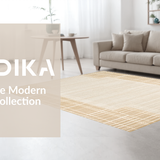 Ultra Soft Area Rug, Non Slip, Stain Resistant, Washable Area Rugs for Living Room, Bedroom, Sleek Transitional Tiled Design(Beige)
