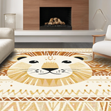 Ultra Soft Area Rug, Non Slip, Stain Resistant, Washable Area Rugs for Living Room, Bedroom, Colorful Scandinavian Animal Patterns(Beige)
