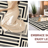 Elegant Faded Geometric Arrangement(Beige)