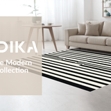 Urban Porch Stripe Featuring Contemporary Linear Motif and Crisp Symmetry(Beige)