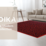 Ultra Soft Area Rug, Non Slip, Stain Resistant, Washable Area Rugs for Living Room, Bedroom, Playful Contemporary Text Design(Brown)