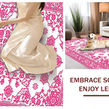 Luxurious Embossed Leaf Design(Pink)