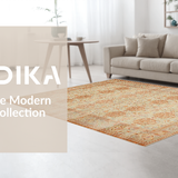 Ultra Soft Area Rug, Non Slip, Stain Resistant, Washable Area Rugs for Living Room, Bedroom, Rustic Vintage Floral Motif(Beige)