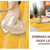 Ultra Soft Area Rug, Non Slip, Stain Resistant, Washable Area Rugs for Living Room, Bedroom, Sleek Casual Shaggy Essence(Yellow)