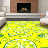 Ultra Soft Area Rug, Non Slip, Stain Resistant, Washable Area Rugs for Living Room, Bedroom, Whimsical Tropical Inspired Style(Yellow)