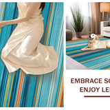 Artful Multicolor Striped Ensemble(Blue)