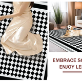 Contemporary Black and White Checkerboard(Black)