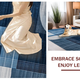 Elegant Textured Geometric Shapes(Blue)