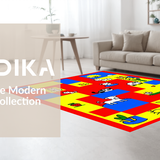 Ultra Soft Area Rug, Non Slip, Stain Resistant, Washable Area Rugs for Living Room, Bedroom, Interactive Seasonal Learning Design(Yellow)