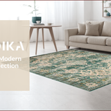 Vintage Inspired Earthy Geometric Motif(Green)