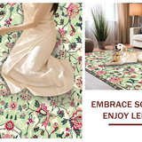 Elegant Light Green Textured Motif(Ivory)