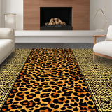 Ultra Soft Area Rug, Non Slip, Stain Resistant, Washable Area Rugs for Living Room, Bedroom, Stylish Abstract Animal Imagery(Brown)