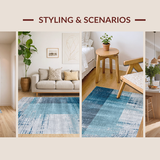 Chic Modern Swirling Visual Elements(Blue)