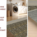 Ultra Soft Area Rug, Non Slip, Stain Resistant, Washable Area Rugs for Living Room, Bedroom, Contemporary Cheetah Inspired Design(Brown)