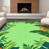 Charming Green Wildlife Motif(Green)