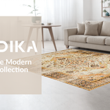 Ultra Soft Area Rug, Non Slip, Stain Resistant, Washable Area Rugs for Living Room, Bedroom, Luxurious Warm Gold Accent Style(Beige)