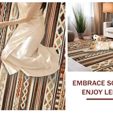 Ultra Soft Area Rug, Non Slip, Stain Resistant, Washable Area Rugs for Living Room, Bedroom, Modern Vintage Lattice Composition(Brown)