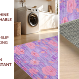 Ultra Soft Area Rug, Non Slip, Stain Resistant, Washable Area Rugs for Living Room, Bedroom, Whimsical Purple Petal Pattern(Purple)
