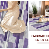 Ultra Soft Area Rug, Non Slip, Stain Resistant, Washable Area Rugs for Living Room, Bedroom, Elegant Grey Purple Symmetrical Design(Purple)