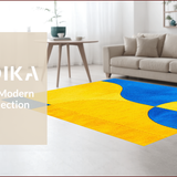 Ultra Soft Area Rug, Non Slip, Stain Resistant, Washable Area Rugs for Living Room, Bedroom, Modern Artistic Bedroom Stain-Resistant Area Carpet(Yellow)