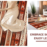 Sophisticated Trellis Design in Rust Tones(Red)