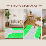 Charming Gray Roadway Aesthetic(Green)