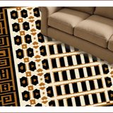 Ultra Soft Area Rug, Non Slip, Stain Resistant, Washable Area Rugs for Living Room, Bedroom, Exotic Faux Hide Entryway Carpet for Modern Homes(Black)