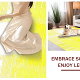 Ultra Soft Area Rug, Non Slip, Stain Resistant, Washable Area Rugs for Living Room, Bedroom, Minimalist Radiant Geometric Rug(Yellow)