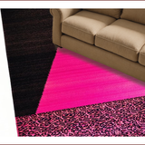 Ultra Soft Area Rug, Non Slip, Stain Resistant, Washable Area Rugs for Living Room, Bedroom, Contemporary Soft Abstract Motif(Black)