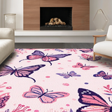 Ultra Soft Area Rug, Non Slip, Stain Resistant, Washable Area Rugs for Living Room, Bedroom, Radiant Kids' Nature Wonderland(Pink)