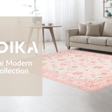 Ultra Soft Area Rug, Non Slip, Stain Resistant, Washable Area Rugs for Living Room, Bedroom, Luxurious Soft Textured Arrangement(Pink)