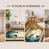 Ultra Soft Area Rug, Non Slip, Stain Resistant, Washable Area Rugs for Living Room, Bedroom, Whimsical Soft Tones Floor Mat(Gold)
