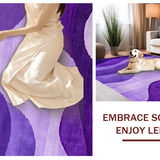 Ultra Soft Area Rug, Non Slip, Stain Resistant, Washable Area Rugs for Living Room, Bedroom, Sleek Textural Purple Floor Accent(Purple)