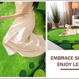 Ultra Soft Area Rug, Non Slip, Stain Resistant, Washable Area Rugs for Living Room, Bedroom, Botanical Green Lily Pad Bedroom Meditation Rug(Green)
