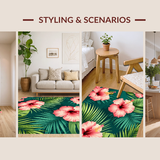 Ultra Soft Area Rug, Non Slip, Stain Resistant, Washable Area Rugs for Living Room, Bedroom, Charming Farmhouse Floral Display(Pink)