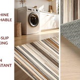 Ultra Soft Area Rug, Non Slip, Stain Resistant, Washable Area Rugs for Living Room, Bedroom, Classic Vintage Rag Rug Appeal(Brown)