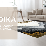 Ultra Soft Area Rug, Non Slip, Stain Resistant, Washable Area Rugs for Living Room, Bedroom, Unique Wilderness Cultural Design(Gray)