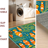 Ultra Soft Area Rug, Non Slip, Stain Resistant, Washable Area Rugs for Living Room, Bedroom, Lively Colorful Cartoon Pattern(Orange)