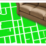 Ultra Soft Area Rug, Non Slip, Stain Resistant, Washable Area Rugs for Living Room, Bedroom, Interactive Green City Map Playroom Rug(Green)