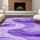 Ultra Soft Area Rug, Non Slip, Stain Resistant, Washable Area Rugs for Living Room, Bedroom, Stylish Cozy Gradient Motif(Purple)