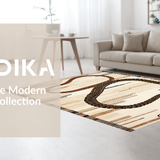 Ultra Soft Area Rug, Non Slip, Stain Resistant, Washable Area Rugs for Living Room, Bedroom, Vibrant Boho Wildlife Illustration(Beige)