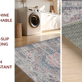 Ultra Soft Area Rug, Non Slip, Stain Resistant, Washable Area Rugs for Living Room, Bedroom, Premium Non-Slip Indoor Décor Washable Microfiber Accent Floor Mat(Gray)