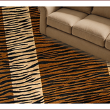 Ultra Soft Area Rug, Non Slip, Stain Resistant, Washable Area Rugs for Living Room, Bedroom, Stylish Rustic Tiger Aesthetic(Brown)