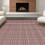 Ultra Soft Area Rug, Non Slip, Stain Resistant, Washable Area Rugs for Living Room, Bedroom, Sophisticated Gray and Brown Tiled Motif(Brown)